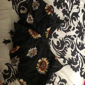 Cute flower crop top